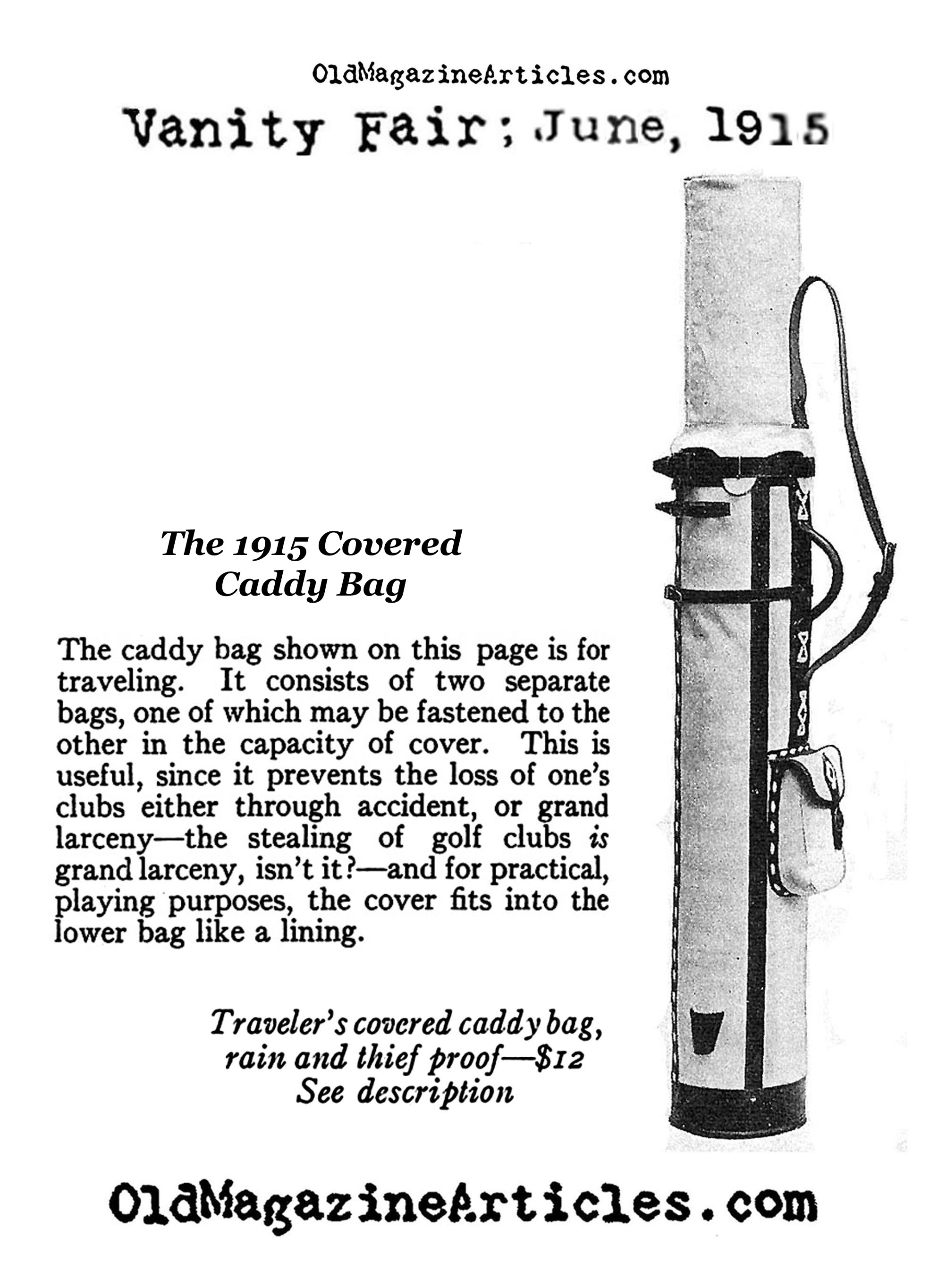 A Covered Golf Caddy Bag  (Vanity Fair, 1915)